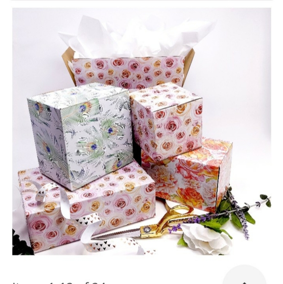 Rose Designer Boxes 9x6x3 Pack Of 10 - Picture 2 of 11